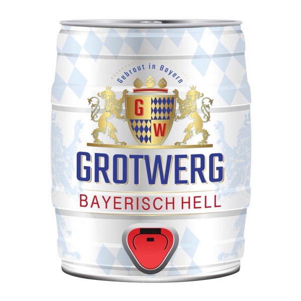 Пиво светлое Grotwerg Bayerisch Hell боченок 4,9% 5л