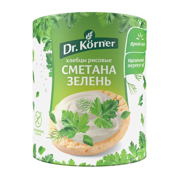Хлебцы Dr. Kerner Рисовые со сметаной и зеленью 80г