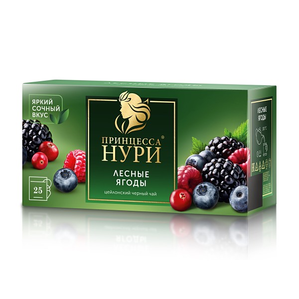 Чай черный Принцесса Нури 25 пакетиков лесные ягоды