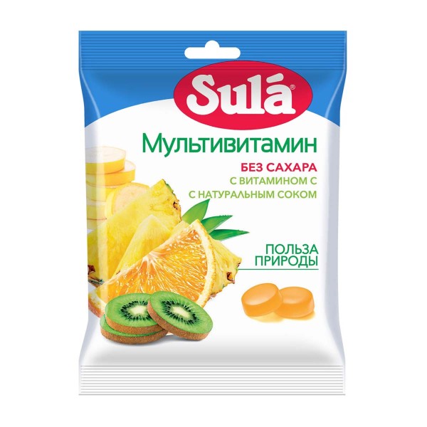 Леденцы диетические Sula 60г мультивитамин