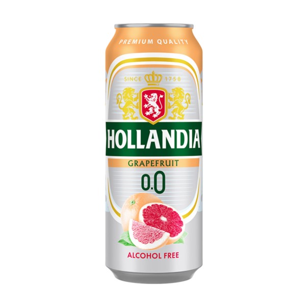 Напиток пивной Hollandia Alcohol Free Grapefruit безалкогольный 0,45л