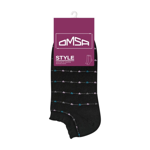 Носки женские Style Cердечки Omsa nero 35-38