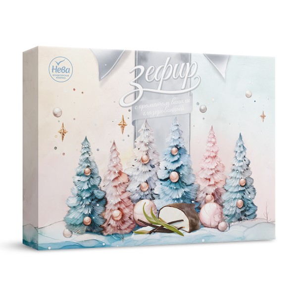 Зефир с ароматом ванили глазированный Нева 185г