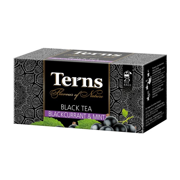 Чай черный Terns Blackсurrant & Mint 25пак