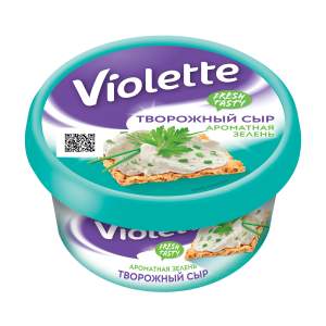 Сыр творожный Violette с зеленью 140г БЗМЖ