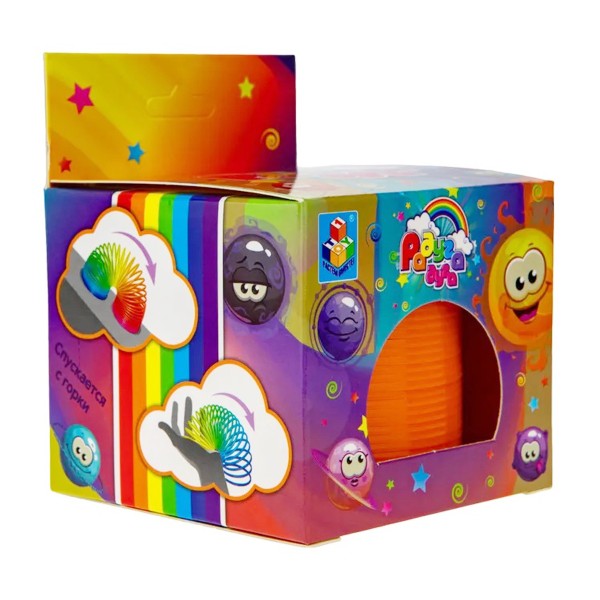 Пружинка Радуга-дуга Эмоции 7,5х7,5см 1toy