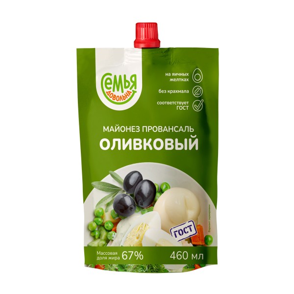 Майонез Провансаль оливковый 67% Семья довольна 420г
