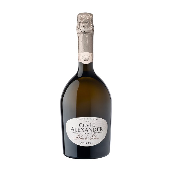 Вино России игристое Aristov Cuvee Alexander Blanc de Blancs Extra Brut белое брют 0,75л 13%