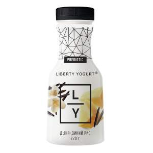 Йогурт питьевой Liberty Yogurt 1,5% 270г с дыней и диким рисом БЗМЖ