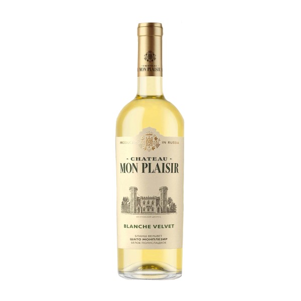 Вино белое полусладкое Blanche Velvet 10-12% 0,75л Chateau Mon Plaisir Крым