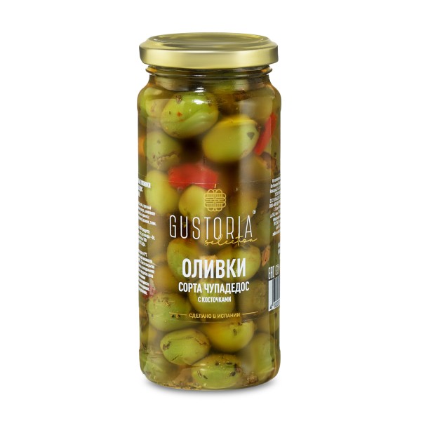 Оливки Чупадедос с косточкой Gustoria 370мл