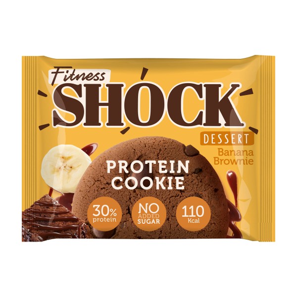 Печенье протеиновое Dessert FitnesShock 35г банановый брауни