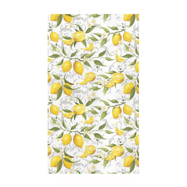 Полотенце вафельное Лимонная эстетика 40х70см Самойловский текстиль