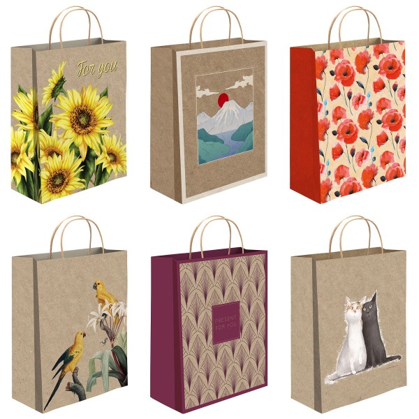 Пакет бумажный подарочный AB КД крафт 26x32x2см