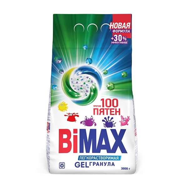Порошок стиральный Bimax 100 пятен 3кг