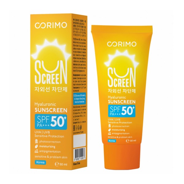 Крем для лица и тела солнцезащитный Corimo для чувствительной кожи SPF 50+ 50мл