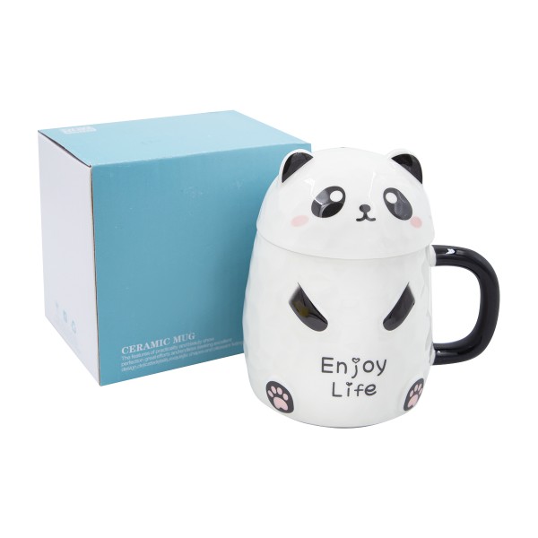 Кружка Panda life с крышкой 380мл