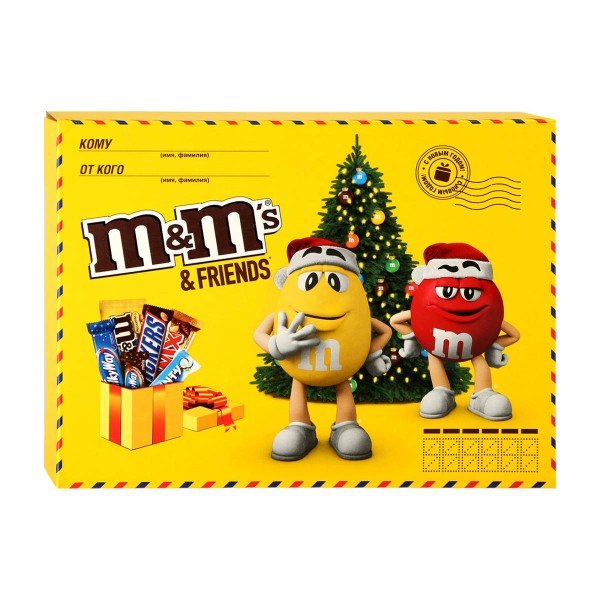 Подарок новогодний M&M's & Friends большая посылка 577г