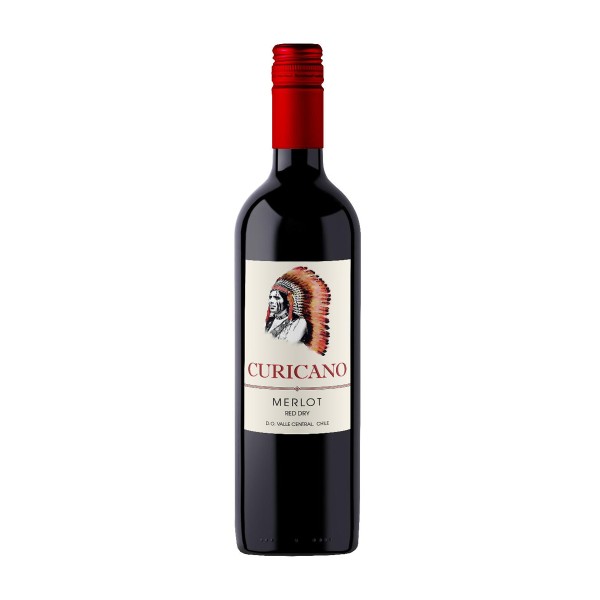 Вино Curicano Merlot ординарное красное сухое 0,75л 12,5%