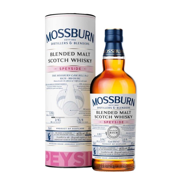 Виски Mossburn Blended Malt Scotch Whisky Speyside 46% 0,7л (подарочная упаковка)