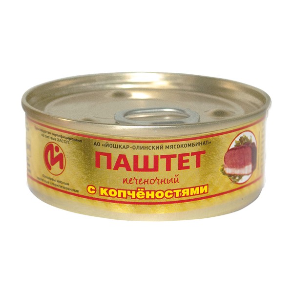 Паштет печеночный с копчёностями №1 100г Йошкар-Ола