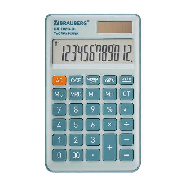 Калькулятор CX-102C-BL 12-разрядный Brauberg