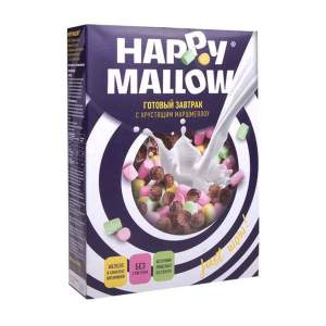 Сухой завтрак Шарики кукурузные с маршмеллоу Happy mallow 240г