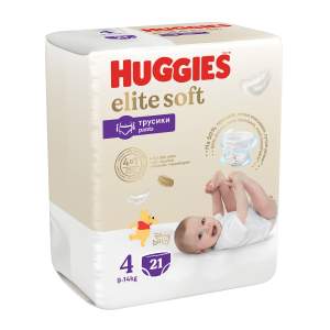Подгузники-трусики Huggies Elite soft №4 9-14кг 21шт