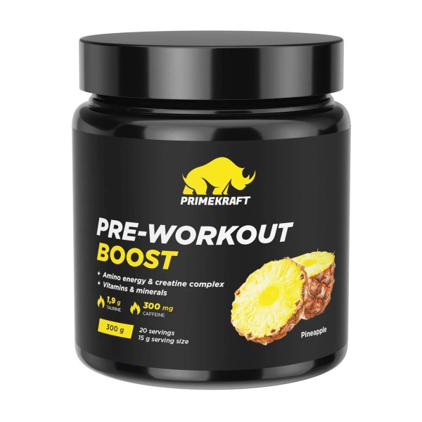 Добавка пищевая Pre-Workout Boost со вкусом ананаса Prime kraft