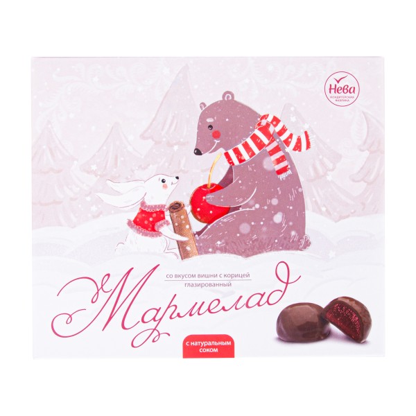 Мармелад со вкусом вишни с корицей глазированный Нева 180г