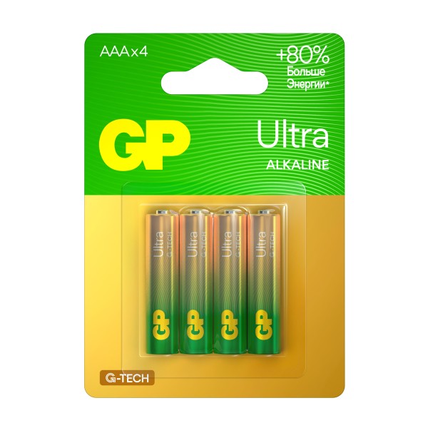 Батарейка GP LR03 Ultra Alkaline 24AU-2CR4 AAA 4шт