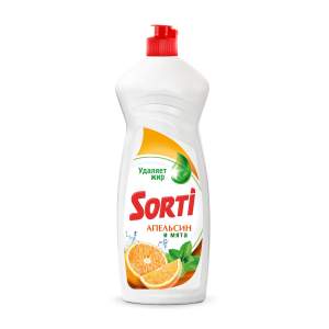 Средство для мытья посуды Sorti 900гр апельсин и мята