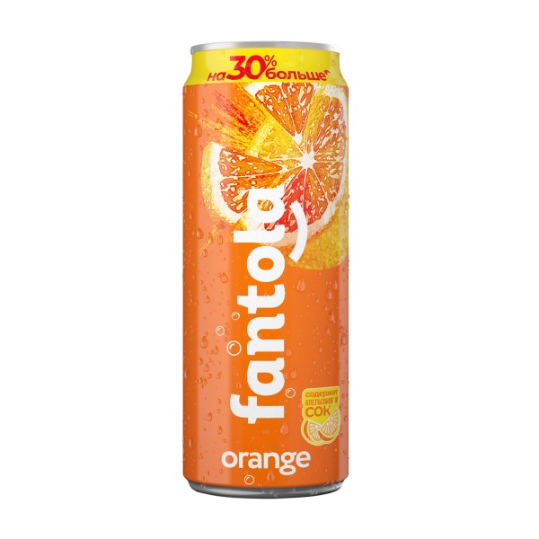 Напиток сильногазированный Fantola Orange 0,45л ж/б