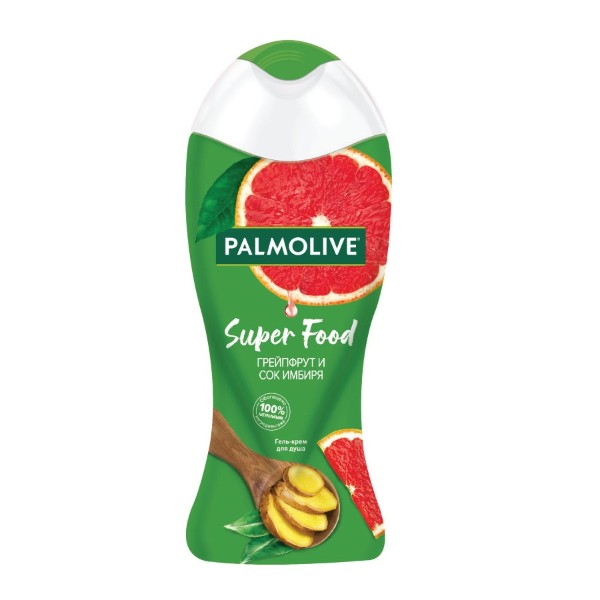 Крем-гель для душа женский Palmolive Super Food: Грейпфрут и Сок Имбиря для всей семьи 750 мл