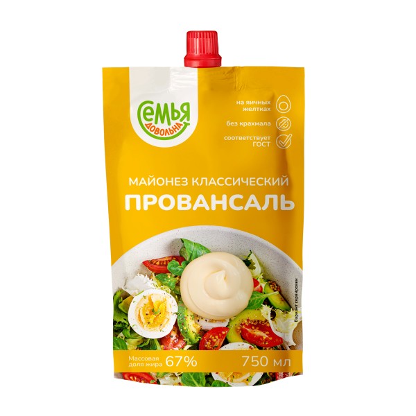 Майонез Провансаль классический 67% Семья довольна 680г