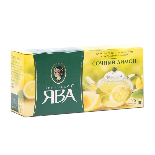 Чай зеленый Принцесса Ява сочный лимон 25пак