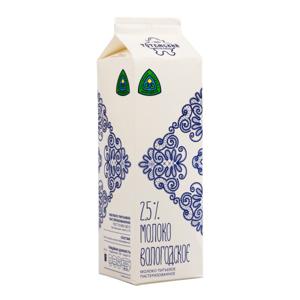 Молоко пастеризованное Вологодское Тотемский маслозавод 2,5% 950мл БЗМЖ