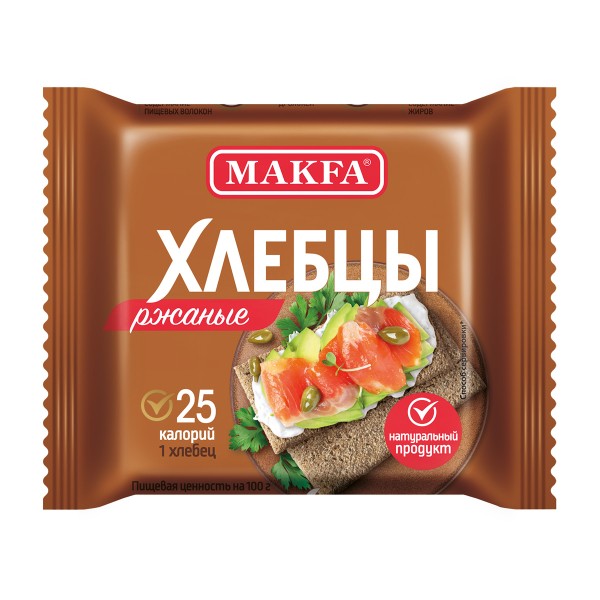 Хлебцы ржаные запеченные Makfa 60г