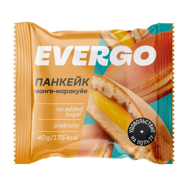 Панкейк с начинкой Evergo 40г манго-маракуйя