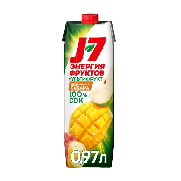 Сок J-7 0,97л мультифрукт с мякотью