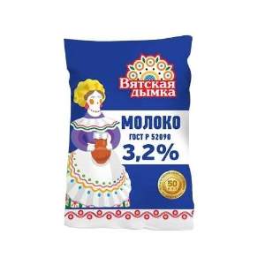 Молоко 3,2% Вятская дымка  ГМЗ 0,9л БЗМЖ