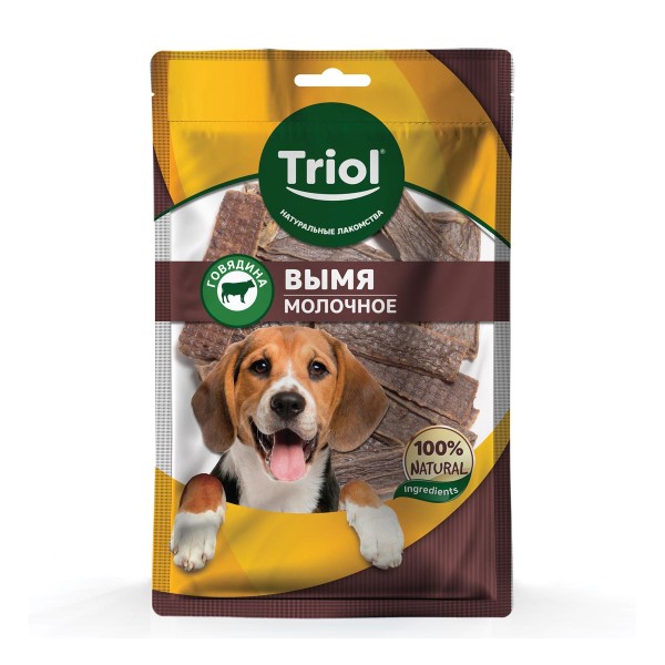 Лакомство для собак Triol Вымя говяжье молочное 50г