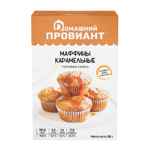 Смесь для выпечки Маффины карамельные Домашний Провиант 300г