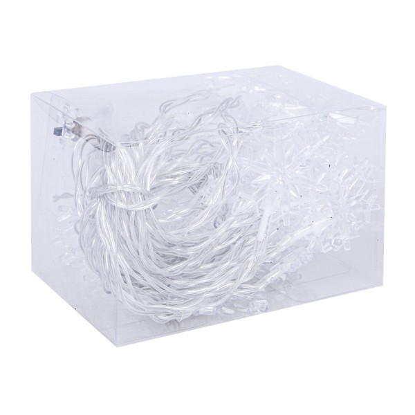 Гирлянда Снежинки белый 40 led 6м