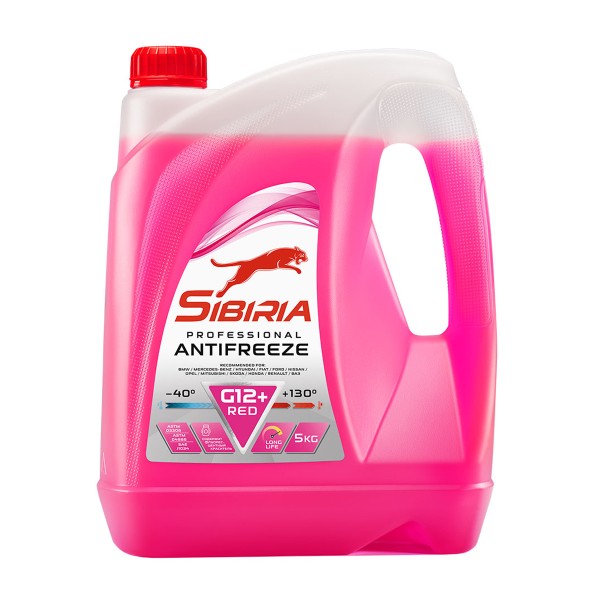 Антифриз Sibiria G-12 -40C красный 5кг