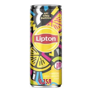Напиток чайный Lipton черный 0,25л лимон