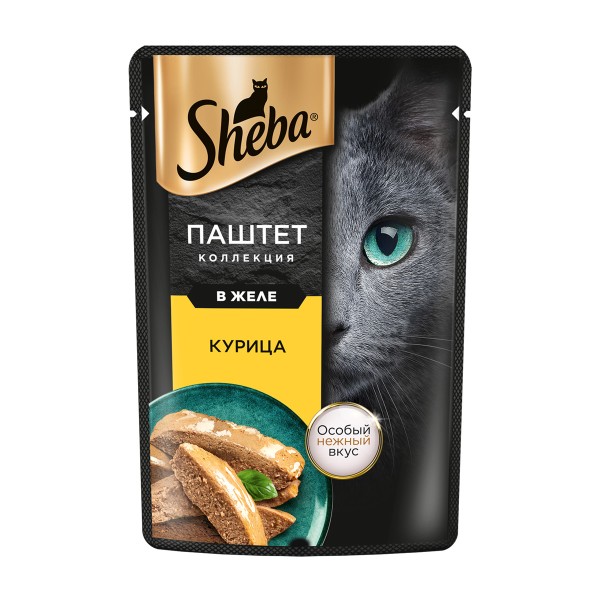 Корм для кошек Sheba 75г паштет с курицей