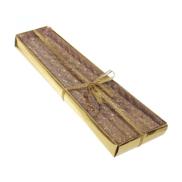 Свечи витые Звездный блеск 20см 4шт цвет золотой