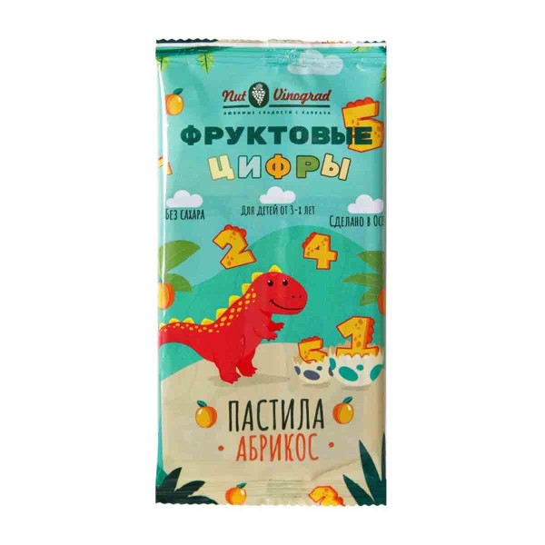 Пастила фруктовая Цифры абрикос Nut Vinograd 20г