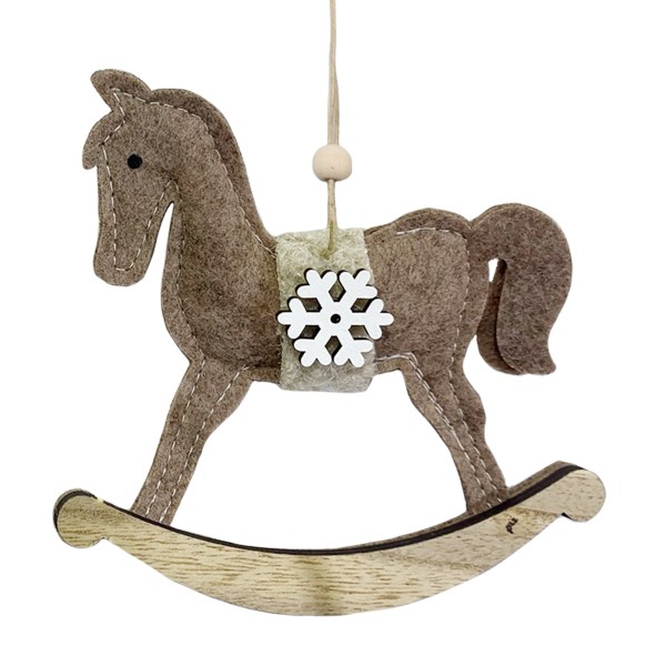 Украшение подвесное Лошадка с снежинкой 12,5x13,5x1см Magic Time
